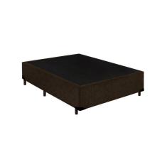 Imagem de Base Box Blindado Viúva HomeQueen Suede Marrom 40x128x188