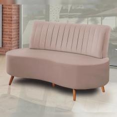 Imagem de Sofá Decorativo 1,60M 2 Lugares Katara Veludo Rosê G33 - Gran Belo