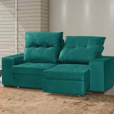 Imagem de Sof  Retr til E Reclin vel 3 Lugares 200cm Com Ba  Malaquita