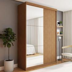 Imagem de Guarda-Roupa Solteiro Salvador Plus 2 Portas de Correr 2 Gavetas Carvalho - Minastex