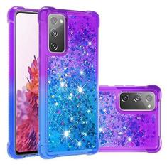 Imagem de OOPKINS Capa para Samsung S20 FE 5G com glitter líquido areia movediça para meninas mulheres brilhante flutuante amor coração capa transparente macio TPU à prova de choque para Galaxy S20 FE 5G