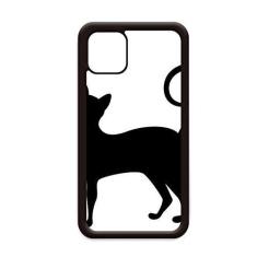 Imagem de Capa preta Cat Mewing Elegant Animal Outline para iPhone 11 Pro Max para Apple Mobile Case Shell