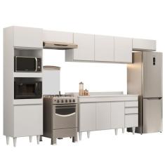 Imagem de Armário de Cozinha Modulada 5 Peças CP14 Balcão com Tampo Branco - Lum