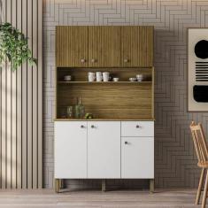 Imagem de Armário de Cozinha 6 Portas 1 Gaveta - Style Freijó/Supremo