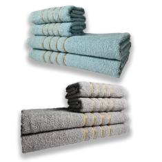 Imagem de 2 Jogos De 4 Toalhas 4 Banho 4 Rosto Dubai 100% Algodão Vd+cz