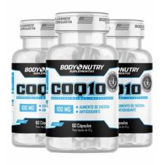 Imagem de Kit 3x Coenzima Q10 Importada 100mg (ubiquinona) C/ 60 Cápsulas - Body