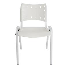 Imagem de Cadeira Iso para Escola Escritório Comércio Branca Base Branca