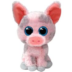 Imagem de Pelúcia Ty Beanie Boo Porquinho Hambone Olhinhos de Glitter