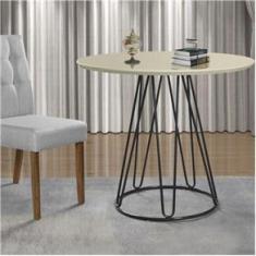Imagem de Mesa de Jantar Rubi 1,00 M Base  Bisart Decor Off White