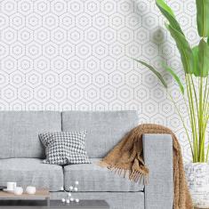 Imagem de Papel De Parede Adesivo Geométrico 3D N02248 Rolo 0,58X3M