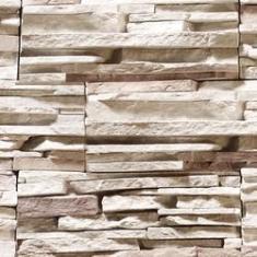 Imagem de Papel de Parede Pedras e Tijolos Claros Areia Fina Adesivo