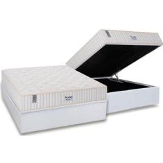 Imagem de Cama Box Baú Casal: Colchão Molas Plumatex Masterpocket Ensacadas Miam
