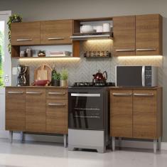 Imagem de Armário De Cozinha Compacta 229cm Rustic Emilly Madesa 15 Rustic
