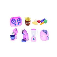 Imagem de Kit Cozinha Infantil Airfryer Bate Cafetei Liqui fogão 14 PÇ