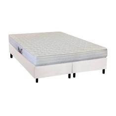 Imagem de Cama Box Queen: Colchão Espuma Herval AG65 Firme Frontier + Base crc Courano White(158x198)