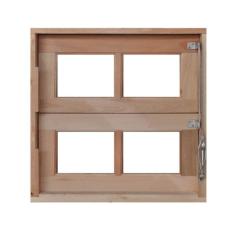 Imagem de Vitrô Basculante de Madeira Mista Reto 60 x 60 Natural