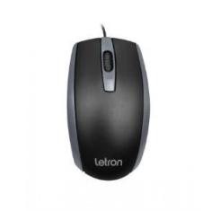 Imagem de Mouse Optico Office Duo Preto E Cinza Fio Usb Ergonomico 3D