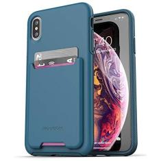 Imagem de Encased Capa carteira para iPhone Xs MAX (2018) ultra durável com compartimento para cartão (capacidade para 3 cartões de crédito)