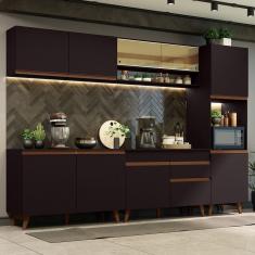 Imagem de Cozinha Completa Madesa Reims 300002 com Armário e Balcão - Preto