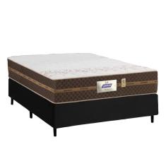 Imagem de Cama Box Casal Colchão Molas Flora Gazin + Box Sintético 52x138x188