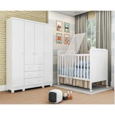 Imagem de Conjunto para Quarto de Bebê com Berço Mini Cama Cloe e Guarda Roupa 4