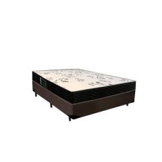 Imagem de Cama Box Casal Colchão Espuma D28 Bambo Branco Ducci + Box Sintético M