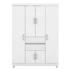 Imagem de Guarda Roupa Casal 6 Portas Ecom II Branco/Rosa Flex Baby Home-Demóbil