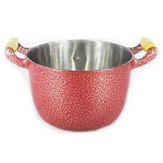 Imagem de Caldeirão Alumínio Fundido Craqueado Alça De Madeira 12cm