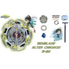 Imagem de Beyblade Burst C/Lançador Dupla Rotação Alter Chronos Beyblader Kuza
