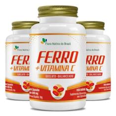 Imagem de Kit Ferro Quelato + Vitamina C 3x 60 Cápsulas Cada - Flora Nativa