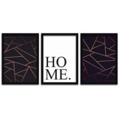 Imagem de Conjunto Quadros Decorativos 3 peças 40x60 Home