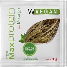 Imagem de Max Protein 33g Sache Morango WVegan Proteina Arroz e Ervilha Vegano