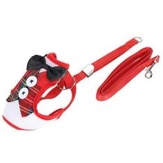 Imagem de Coleiras e Trelas para Gatos, Suprimentos para Gatos, Respiráveis ​​à Prova de Fuga, para Caminhar, Colete Com Laço Fofo, Trela, Suprimentos para Gatos (M 26x9,5x3,5cm /