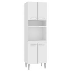 Imagem de Paneleiro de Cozinha 4 Portas 2 Nichos Araçá Yescasa Branco