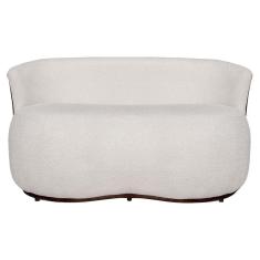 Imagem de Namoradeira Orgânica Boucle - 7decormoveis - Boucle Bege/calacata Marrom