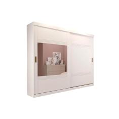 Imagem de Guarda Roupas 2 Portas De Correr E 4 Gavetas C 1 Espelho Blumenau Branco Panan