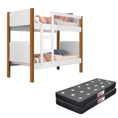 Imagem de Beliche Solteiro com Colchões D20 Escadas e Grades Flora New - Home A.