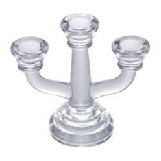 Imagem de Candelabro 14,5 cm para 3 velas de vidro transparente Lídia Bon Gourmet 2097