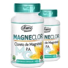 Imagem de Kit 2 Cloreto de Magnésio P.A Magneclor Unilife 120 Cápsulas