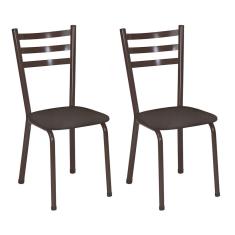 Imagem de Conjunto com 2 Cadeiras Melina Marrom