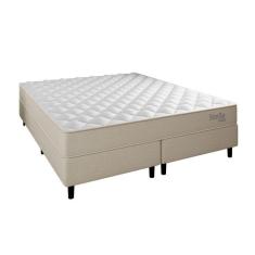 Imagem de Cama Box com Colchão Queen Stella Molas Ensacadas (60x158x198) Bege