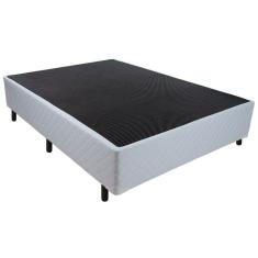 Imagem de Cama Box Base Casal Universal Tecido White 138X188x24 Luckspuma