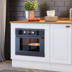 Imagem de Balcão Forno Embutir com Tampo Emily Espresso Móveis Branco HP/Marrom