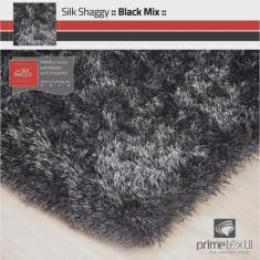 Imagem de Tapete Silk Shaggy Black Mix - /, Fio De Seda 40mm 1,00 x 1,50m