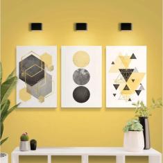 Imagem de Kit Placas Quadros Decorativos 3 Peças Mdf - Geométrico