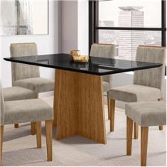 Imagem de Mesa de Jantar Ana 160x90 Ipê/ - New Ceval
