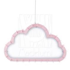 Imagem de Luminária Pendente Madeira Nuvem 50cm Soquete E27 Infantil