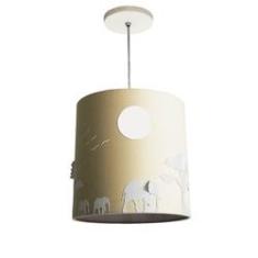 Imagem de Lustre Infantil Pendente Safári 25x25 Crú