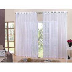 Imagem de Cortina De Varão Voil Xadrez  4,00x2,80 Sala Quarto