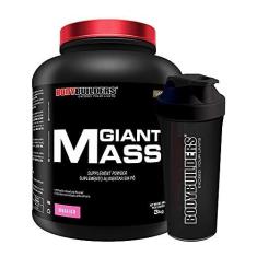 Imagem de Kit Hipercalórico Giant Mass 3kg + Coqueteleira - Bodybuilders Sabor Morango